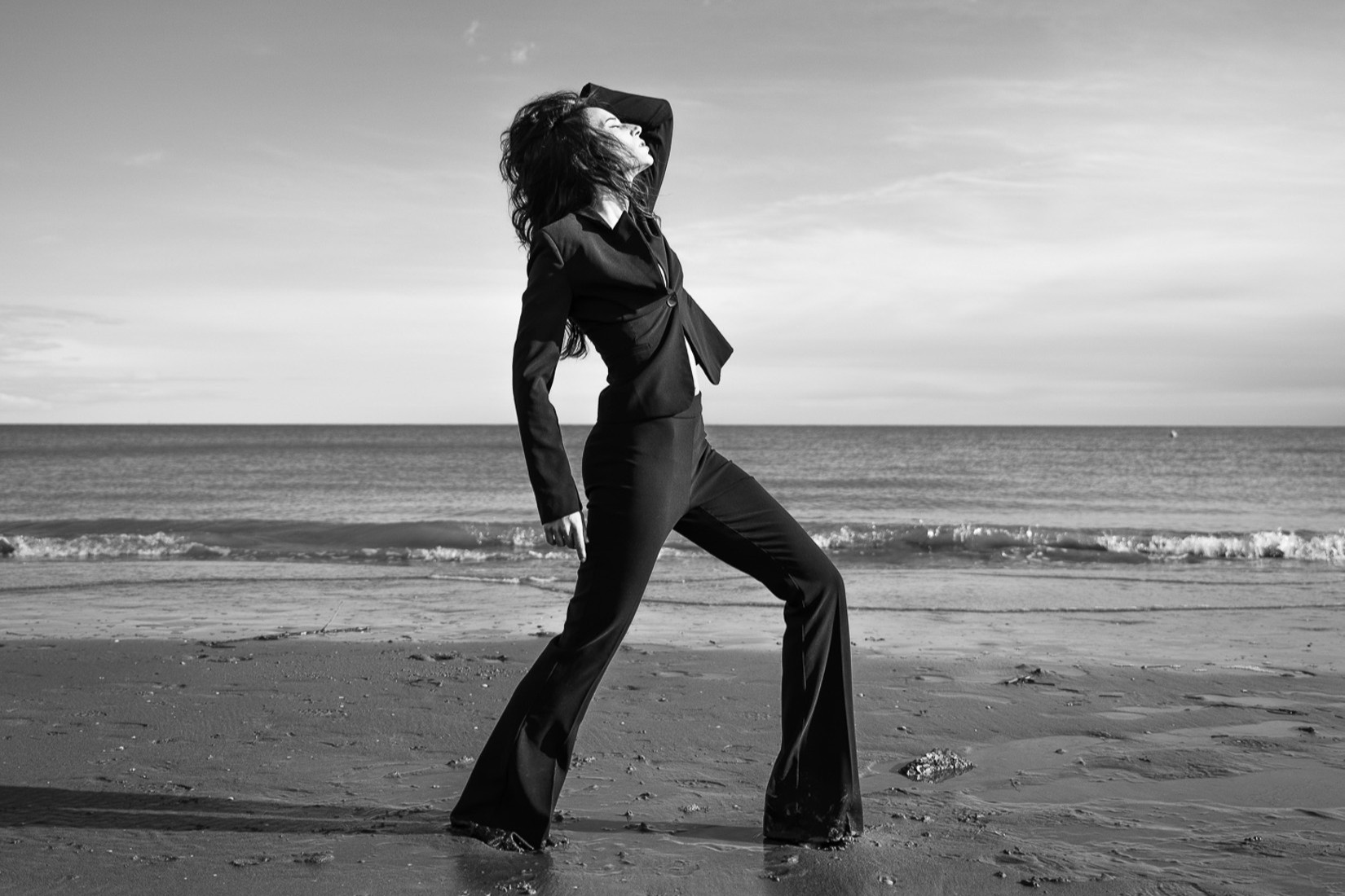 foto fashion modella al mare